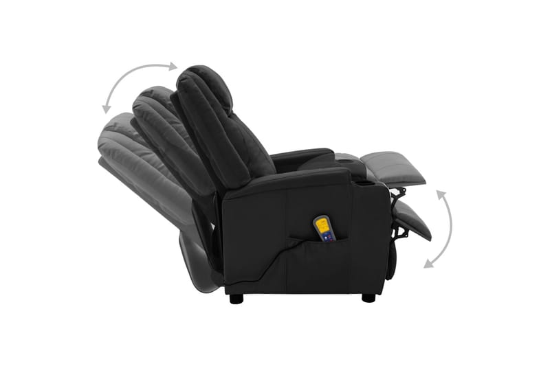 Massagestol kunstlæder sort - Sort - Møbler - Stole & lænestole - Lænestole - Massagestol