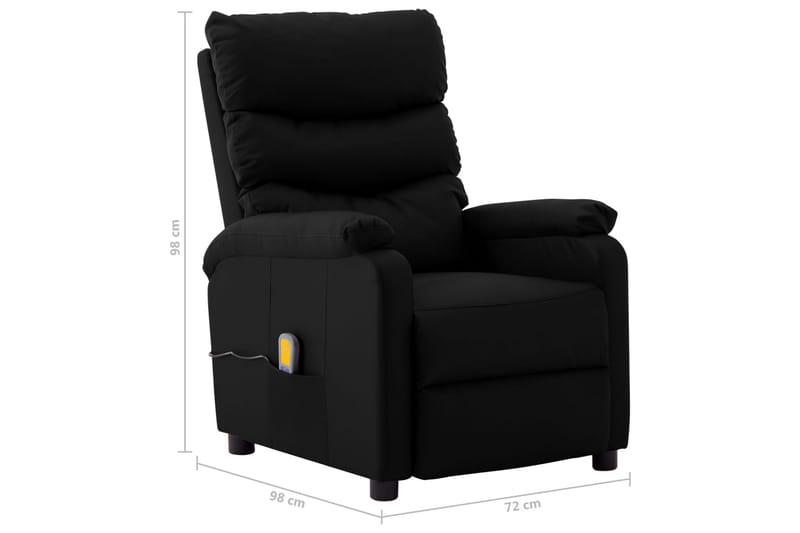 Massagestol Kunstlæder Sort - Møbler - Stole & lænestole - Lænestole - Massagestol