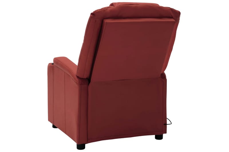 Massagestol kunstlæder vinrød - Rød - Møbler - Stole & lænestole - Lænestole - Massagestol