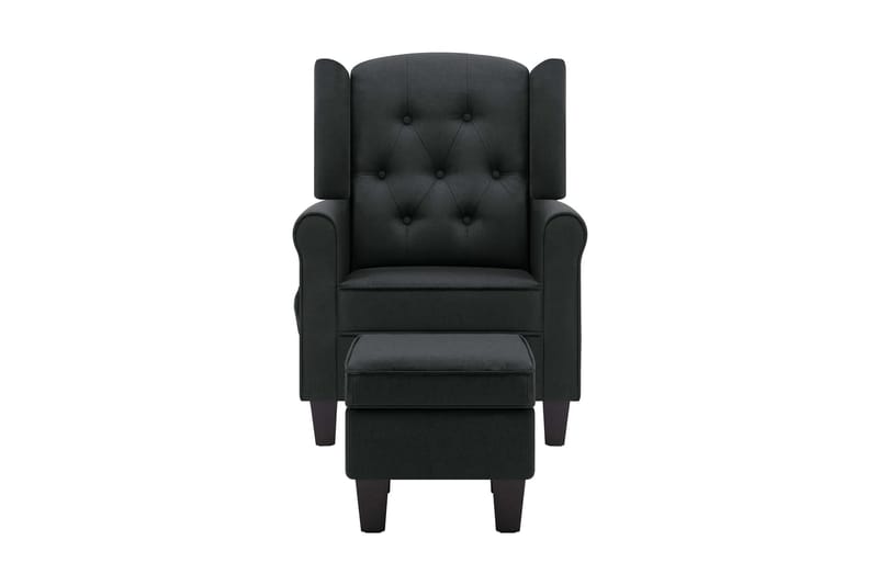 Massagestol Med Fodskammel Stof Mørkegrå - Grå - Møbler - Stole & lænestole - Lænestole - Massagestol