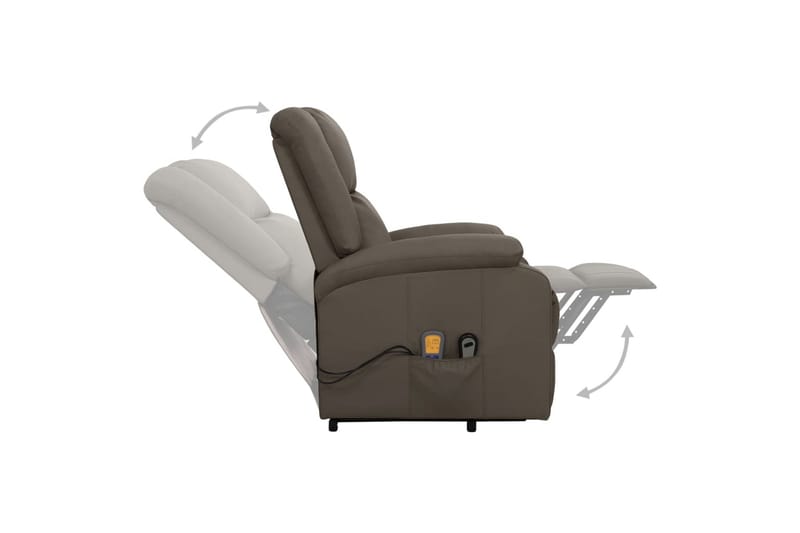 massagestol med løftefunktion kunstlæder grå - Grå - Møbler - Stole & lænestole - Lænestole - Massagestol