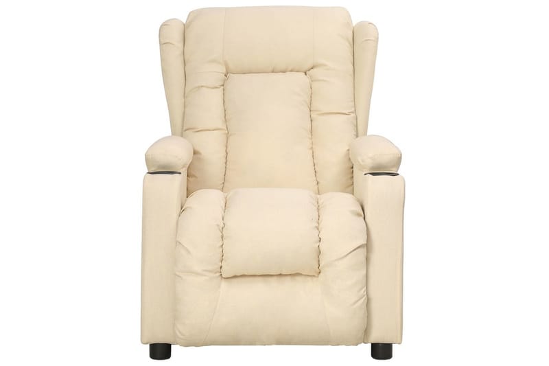 massagestol med løftefunktion stof cremefarvet - Creme - Møbler - Stole & lænestole - Lænestole - Massagestol