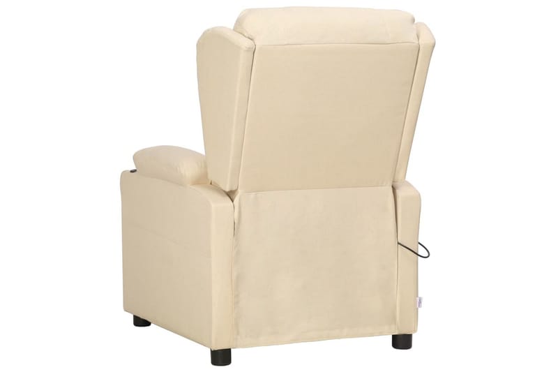 massagestol med løftefunktion stof cremefarvet - Creme - Møbler - Stole & lænestole - Lænestole - Massagestol