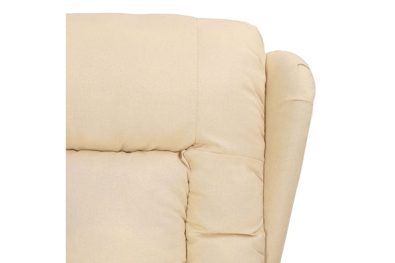 massagestol med løftefunktion stof cremefarvet - Creme - Møbler - Stole & lænestole - Lænestole - Massagestol