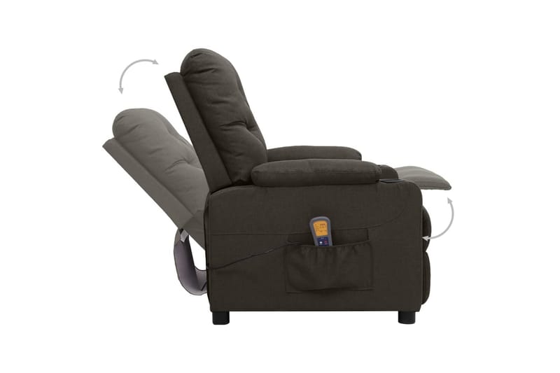 massagestol med løftefunktion stof gråbrun - Gråbrun - Møbler - Stole & lænestole - Lænestole - Massagestol