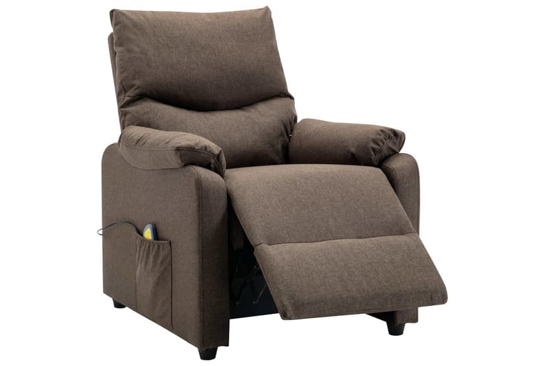 Massagestol stof brun - Brun - Møbler - Stole & lænestole - Lænestole - Massagestol