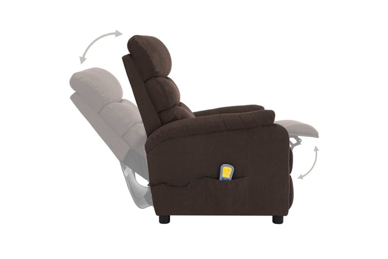 Massagestol Stof Brun - Brun - Møbler - Stole & lænestole - Lænestole - Massagestol