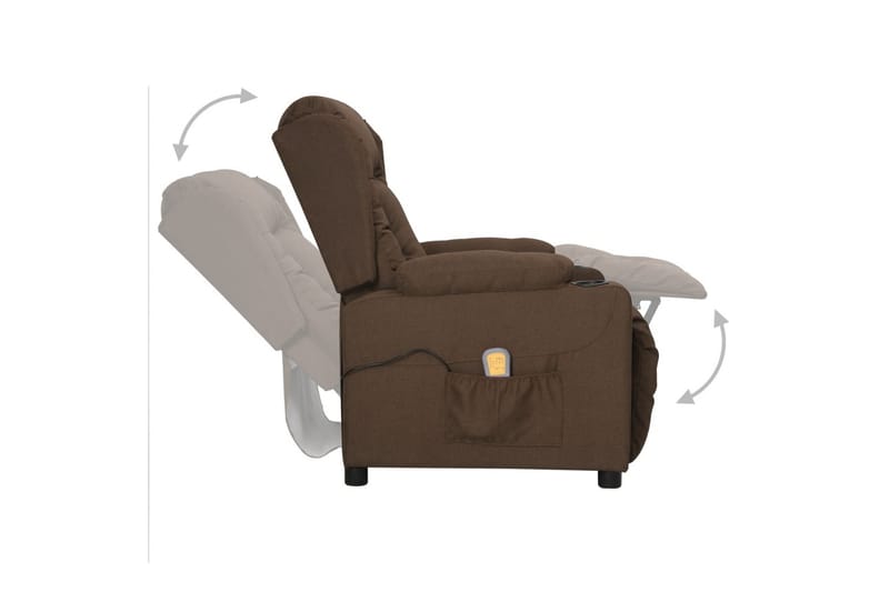 massagestol stof brun - Brun - Møbler - Stole & lænestole - Lænestole - Massagestol