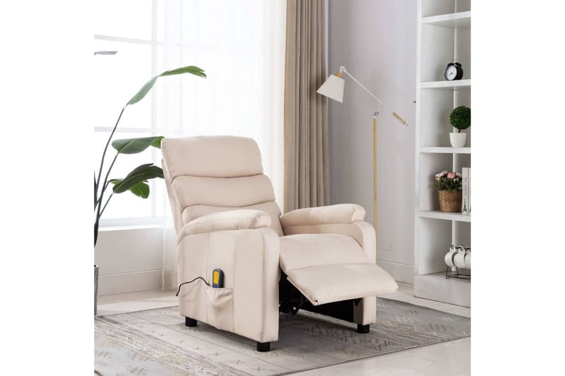 Massagestol Stof Cremefarvet - Creme - Møbler - Stole & lænestole - Lænestole - Massagestol