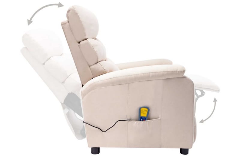 Massagestol Stof Cremefarvet - Creme - Møbler - Stole & lænestole - Lænestole - Massagestol