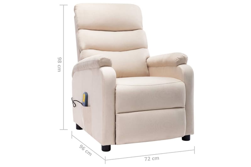 Massagestol Stof Cremefarvet - Creme - Møbler - Stole & lænestole - Lænestole - Massagestol