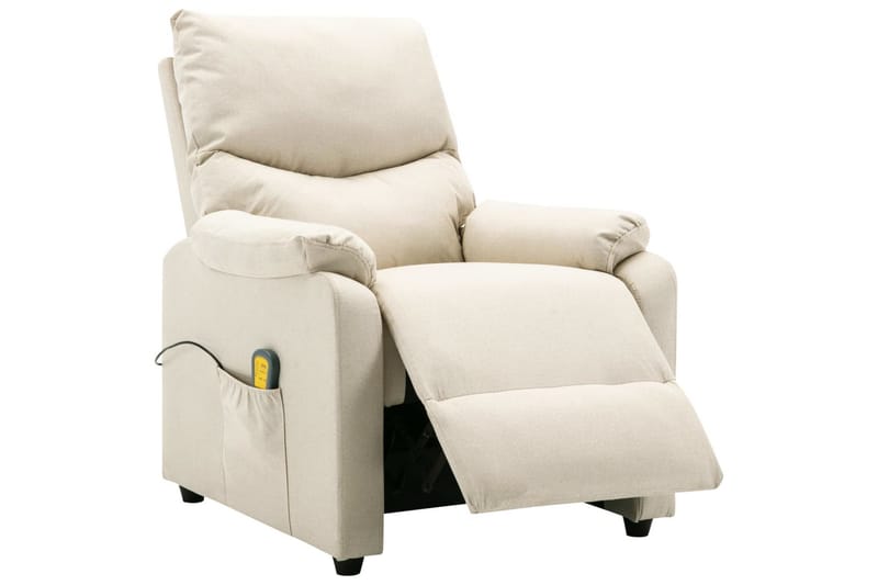 Massagestol stof cremefarvet - Creme - Møbler - Stole & lænestole - Lænestole - Massagestol
