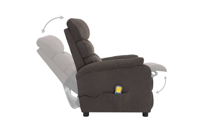 Massagestol Stof Gråbrun - Gråbrun - Møbler - Stole & lænestole - Lænestole - Massagestol