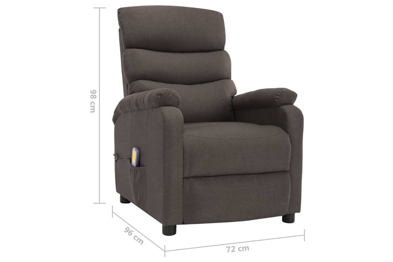 Massagestol Stof Gråbrun - Gråbrun - Møbler - Stole & lænestole - Lænestole - Massagestol