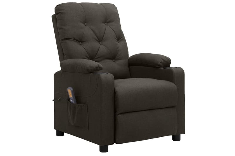 massagestol stof gråbrun - Gråbrun - Møbler - Stole & lænestole - Lænestole - Massagestol