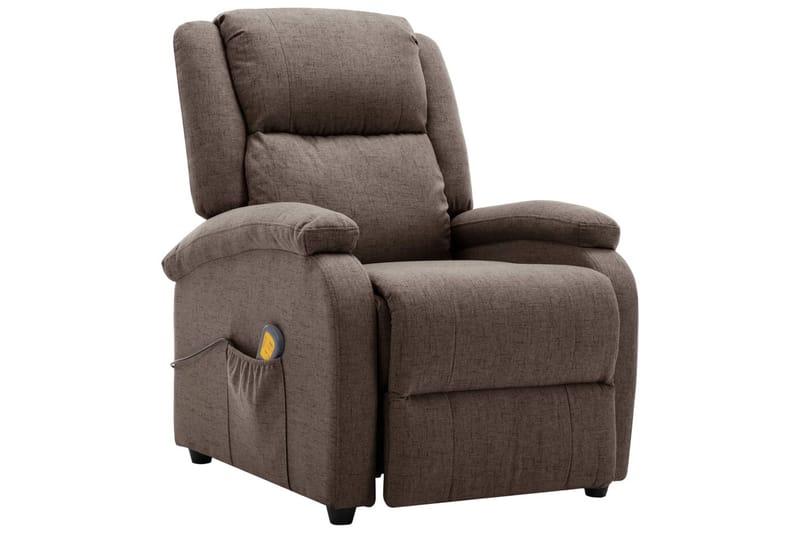 massagestol stof gråbrun - Gråbrun - Møbler - Stole & lænestole - Lænestole - Massagestol