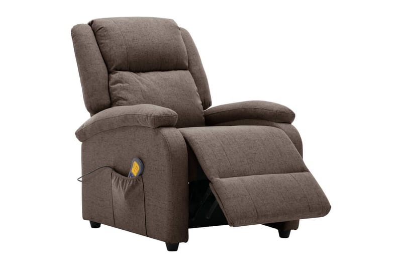 massagestol stof gråbrun - Gråbrun - Møbler - Stole & lænestole - Lænestole - Massagestol