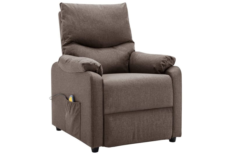 massagestol stof gråbrun - Gråbrun - Møbler - Stole & lænestole - Lænestole - Massagestol