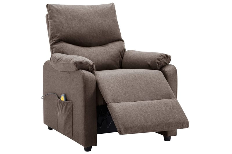 massagestol stof gråbrun - Gråbrun - Møbler - Stole & lænestole - Lænestole - Massagestol
