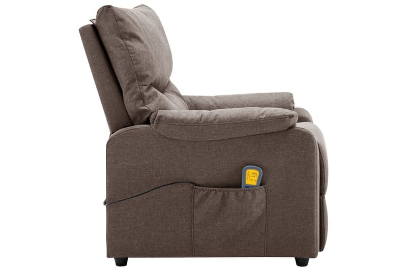 massagestol stof gråbrun - Gråbrun - Møbler - Stole & lænestole - Lænestole - Massagestol