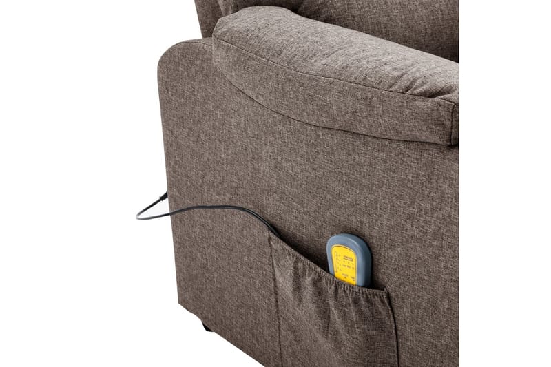 massagestol stof gråbrun - Gråbrun - Møbler - Stole & lænestole - Lænestole - Massagestol