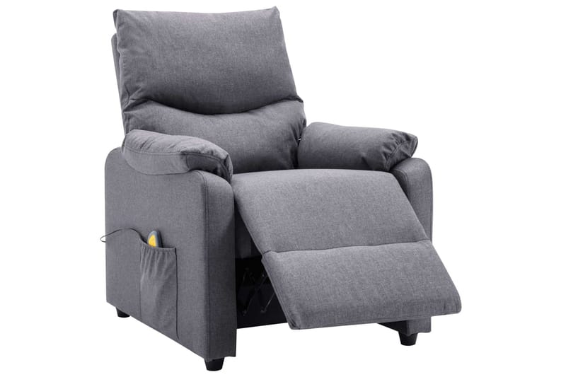 Massagestol stof lysegrå - Grå - Møbler - Stole & lænestole - Lænestole - Massagestol