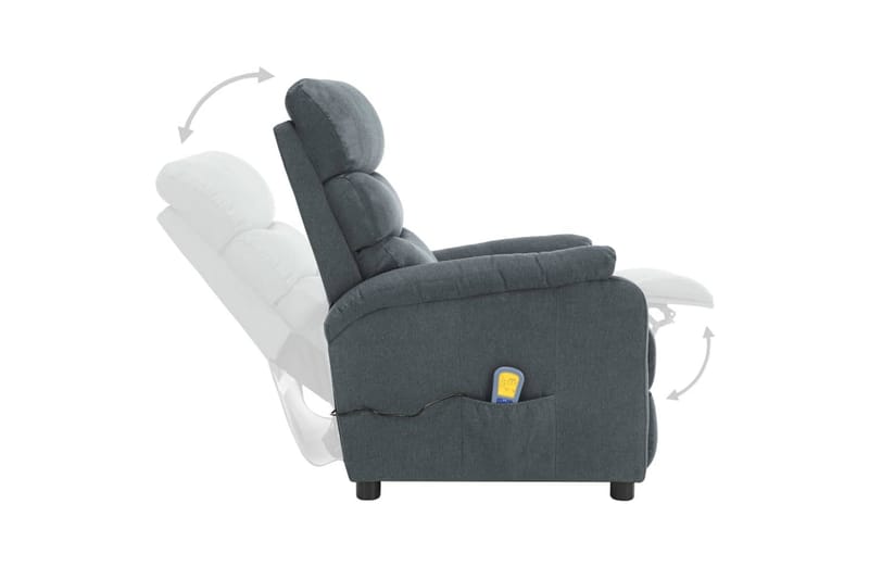 Massagestol Stof Lysegrå - Grå - Møbler - Stole & lænestole - Lænestole - Massagestol