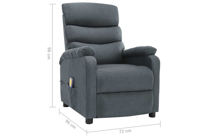 Massagestol Stof Lysegrå - Grå - Møbler - Stole & lænestole - Lænestole - Massagestol