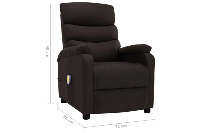 Massagestol Stof Mørkebrun - Brun - Møbler - Stole & lænestole - Lænestole - Massagestol