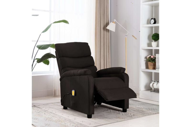 Massagestol Stof Mørkebrun - Brun - Møbler - Stole & lænestole - Lænestole - Massagestol
