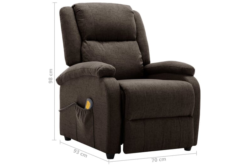 massagestol stof mørkebrun - Brun - Møbler - Stole & lænestole - Lænestole - Massagestol