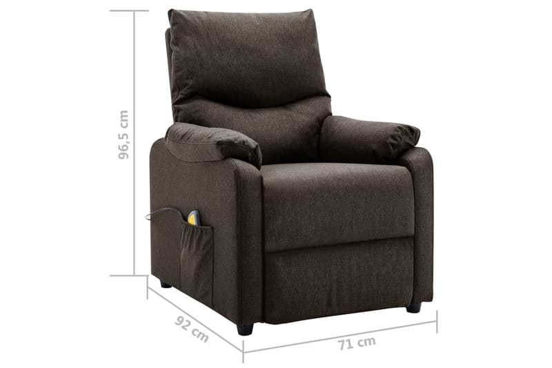 massagestol stof mørkebrun - Brun - Møbler - Stole & lænestole - Lænestole - Massagestol