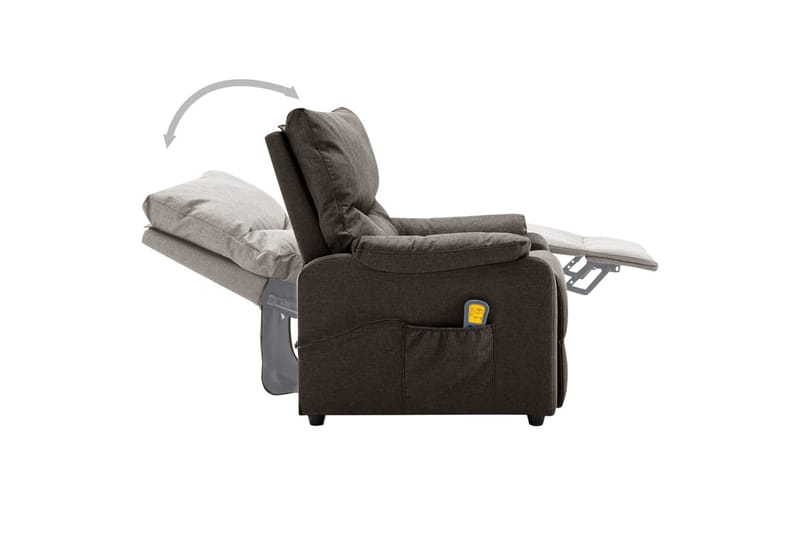 massagestol stof mørkebrun - Brun - Møbler - Stole & lænestole - Lænestole - Massagestol