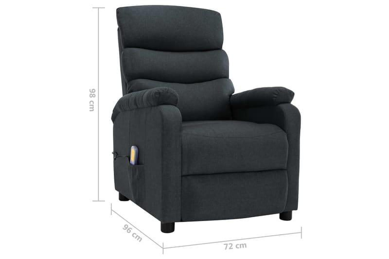 Massagestol Stof Mørkegrå - Grå - Møbler - Stole & lænestole - Lænestole - Massagestol