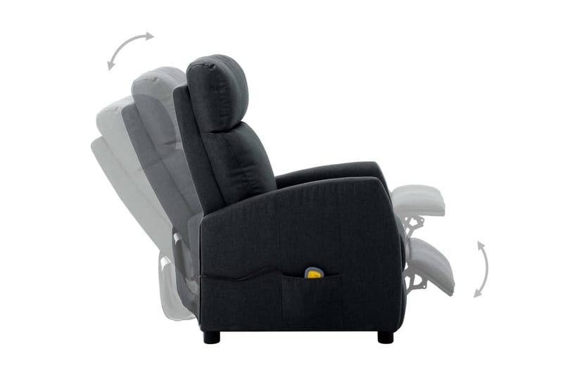 Massagestol Stof Mørkegrå - Møbler - Stole & lænestole - Lænestole - Massagestol