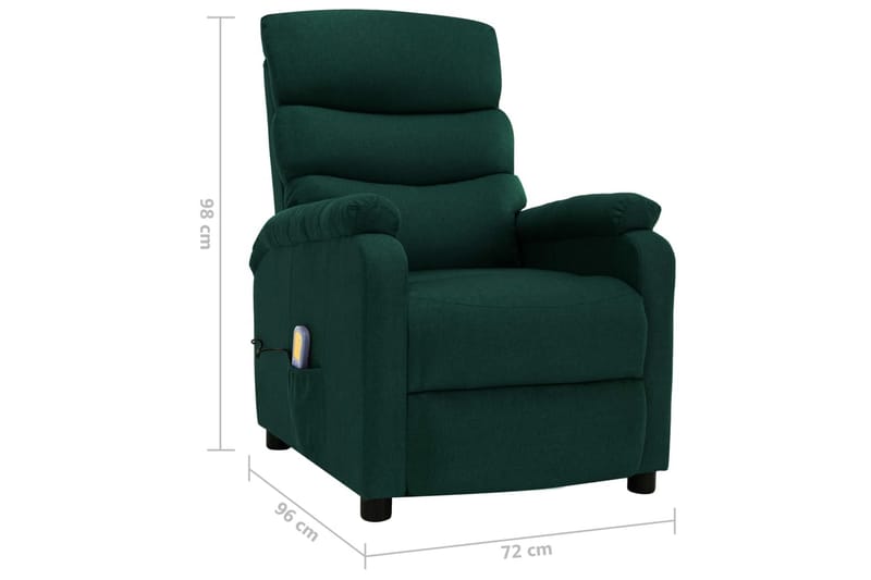 Massagestol Stof Mørkegrøn - Grøn - Møbler - Stole & lænestole - Lænestole - Massagestol