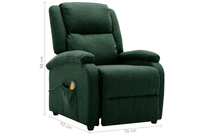massagestol stof mørkegrøn - Grøn - Møbler - Stole & lænestole - Lænestole - Massagestol