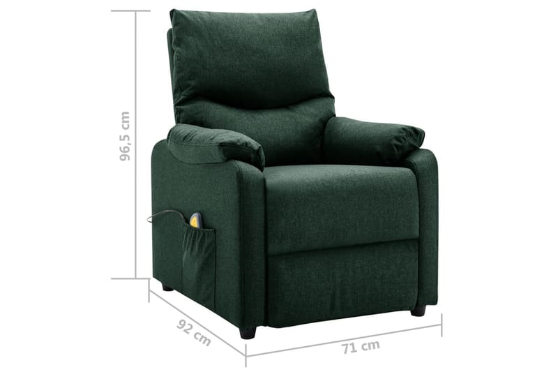 massagestol stof mørkegrøn - Grøn - Møbler - Stole & lænestole - Lænestole - Massagestol