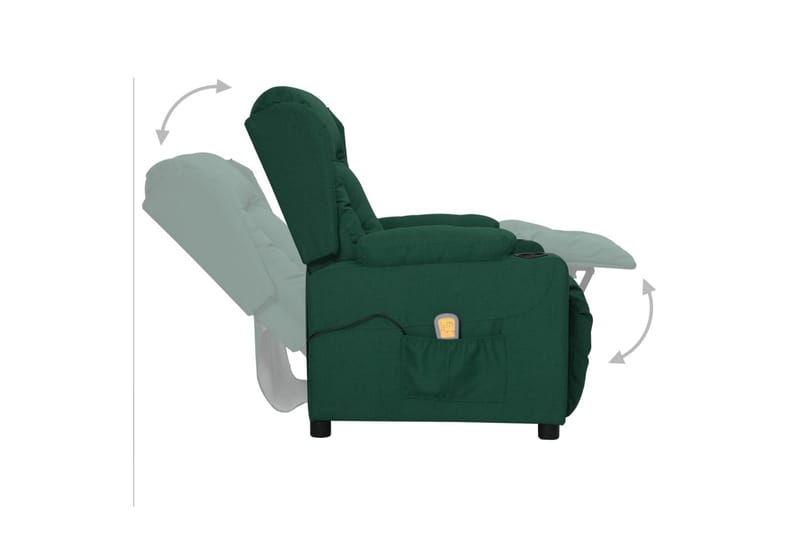 massagestol stof mørkegrøn - Grøn - Møbler - Stole & lænestole - Lænestole - Massagestol