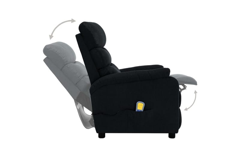 Massagestol Stof Sort - Sort - Møbler - Stole & lænestole - Lænestole - Massagestol