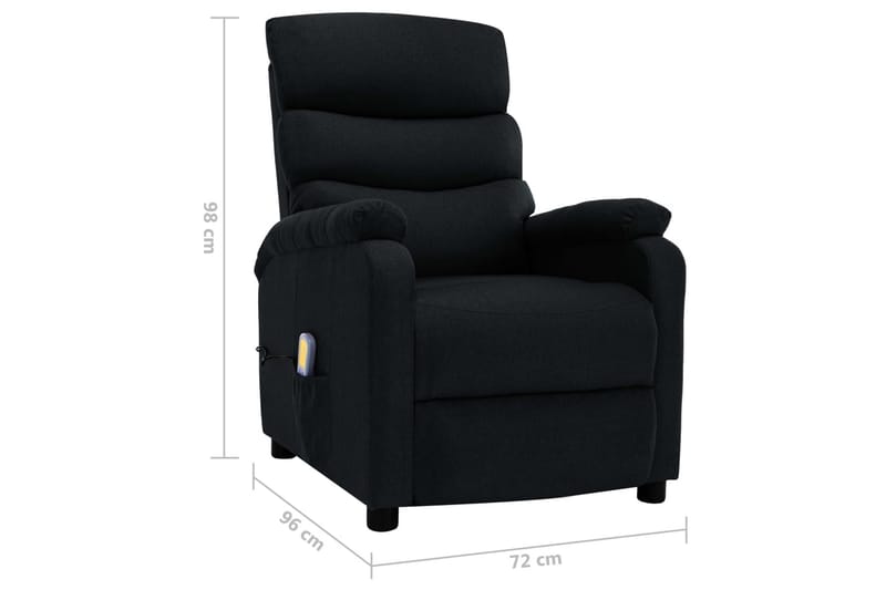 Massagestol Stof Sort - Sort - Møbler - Stole & lænestole - Lænestole - Massagestol
