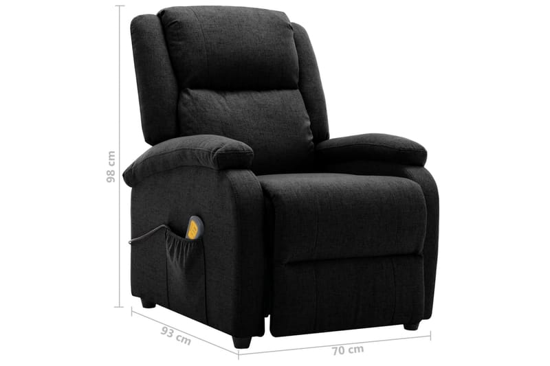 massagestol stof sort - Sort - Møbler - Stole & lænestole - Lænestole - Massagestol
