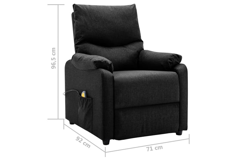 massagestol stof sort - Sort - Møbler - Stole & lænestole - Lænestole - Massagestol