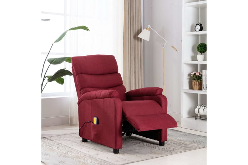 Massagestol Stof Vinrød - Rød - Møbler - Stole & lænestole - Lænestole - Massagestol