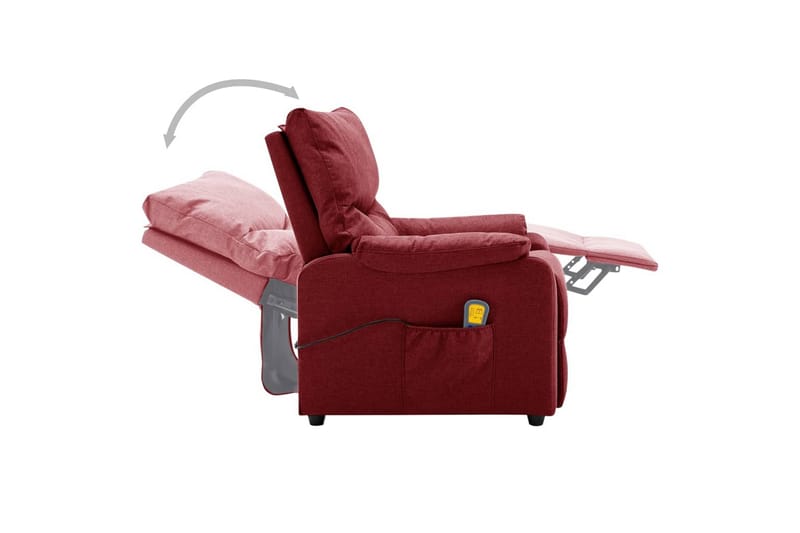 massagestol stof vinrød - Rød - Møbler - Stole & lænestole - Lænestole - Massagestol