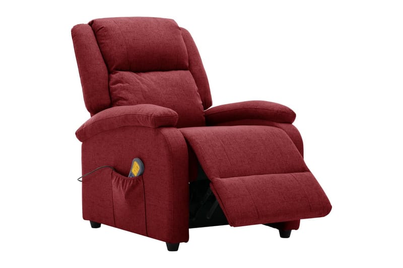 massagestol stof vinrød - Rød - Møbler - Stole & lænestole - Lænestole - Massagestol