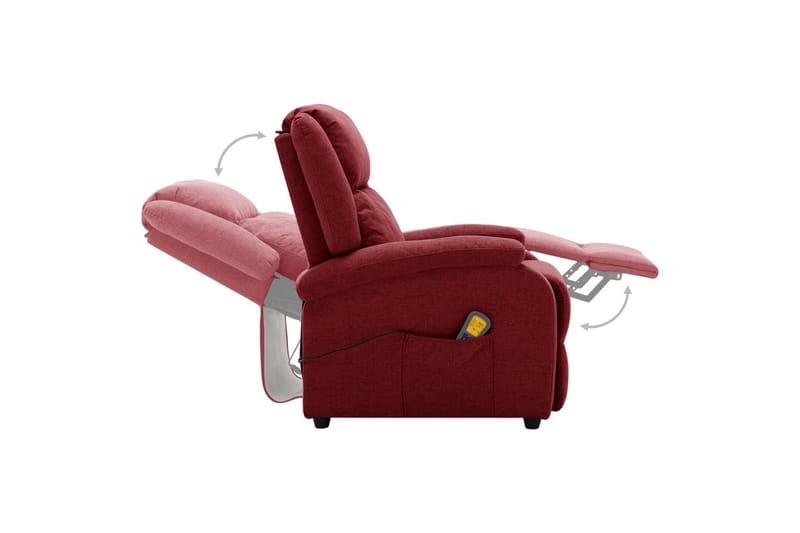 massagestol stof vinrød - Rød - Møbler - Stole & lænestole - Lænestole - Massagestol