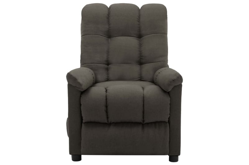 Massagstol Med Push Back-Funktion Stof Gråbrun - Møbler - Stole & lænestole - Lænestole - Massagestol