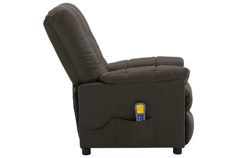 Massagstol Med Push Back-Funktion Stof Gråbrun - Møbler - Stole & lænestole - Lænestole - Massagestol