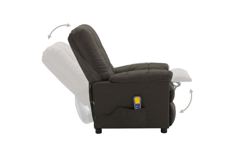 Massagstol Med Push Back-Funktion Stof Gråbrun - Møbler - Stole & lænestole - Lænestole - Massagestol